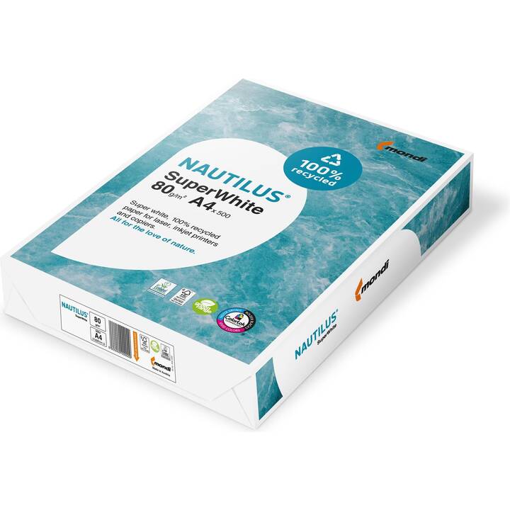MONDI BUSINESS PAPER Nautilus Super White Papier photocopie (500 feuille, A4, 80 g/m2)