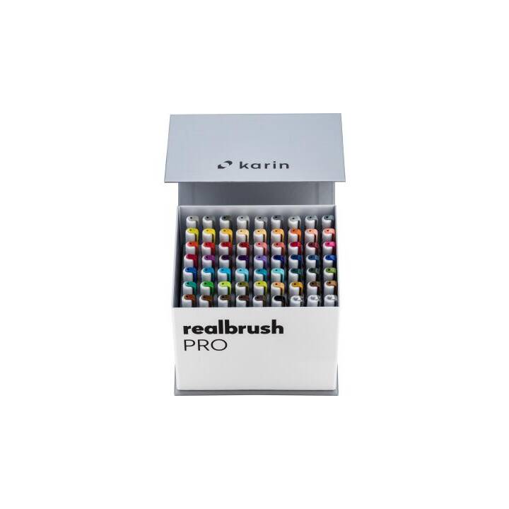 KARIN Real Brush Pen Pro Penna a fibra (Multicolore, 60 pezzo)