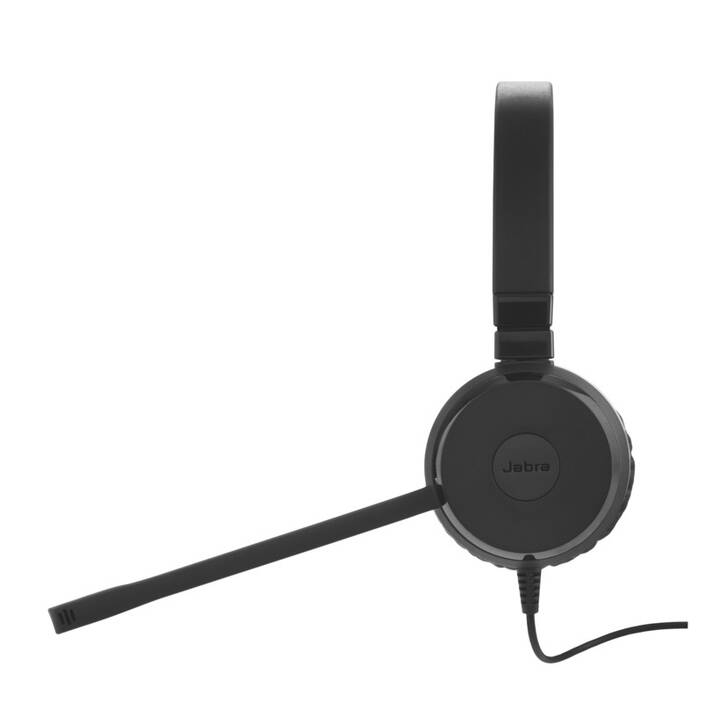 JABRA Office Headset Evolve 30 II MS Stereo (On-Ear, Kabel, Schwarz, Rot)