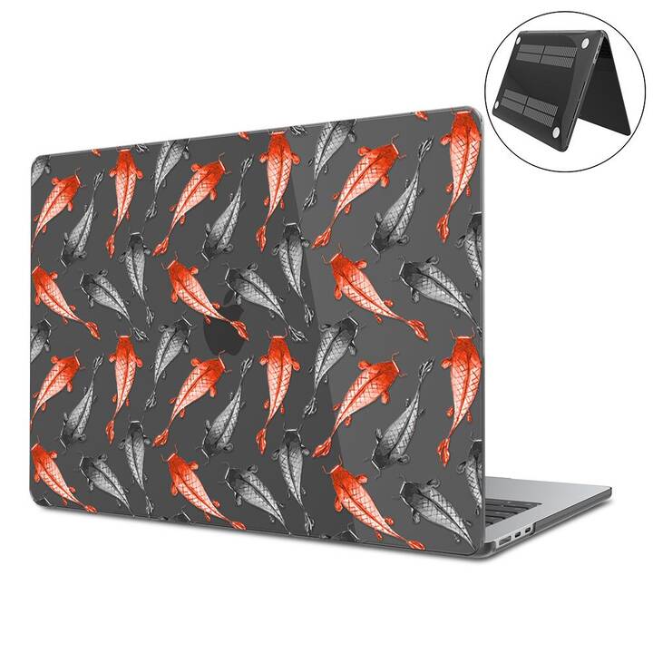 EG Hardcase (MacBook Air 13" M2 2022, Fisch, Transparent, Schwarz)