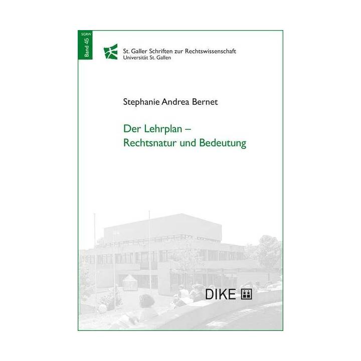 Der Lehrplan Rechtsnatur und Bedeutung