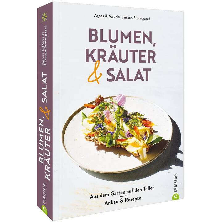 Blumen, Kräuter und Salat