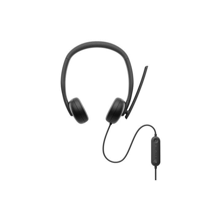 DELL Office Headset WH3024 (On-Ear, Kabel, Schwarz)