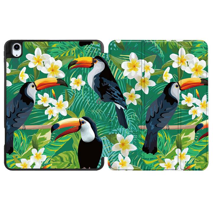 EG coque pour iPad Air 10.9" (2022) 5e génération - vert - flamant rose