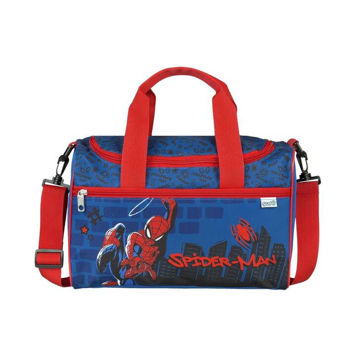 SCOOLI Borsa da palestra Spiderman  (Blu scuro, Blu, Rosso, Multicolore)