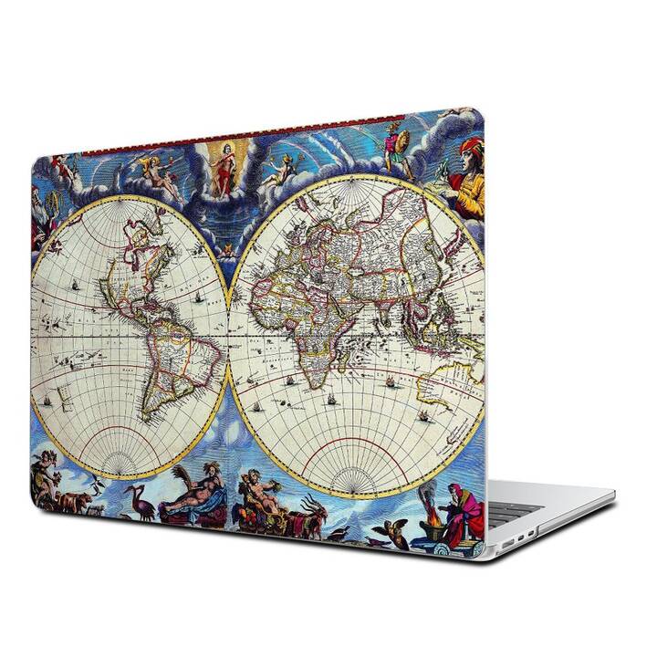 EG Coque rigide (MacBook Air 13" M2 2022, Carte géografique, Brun)