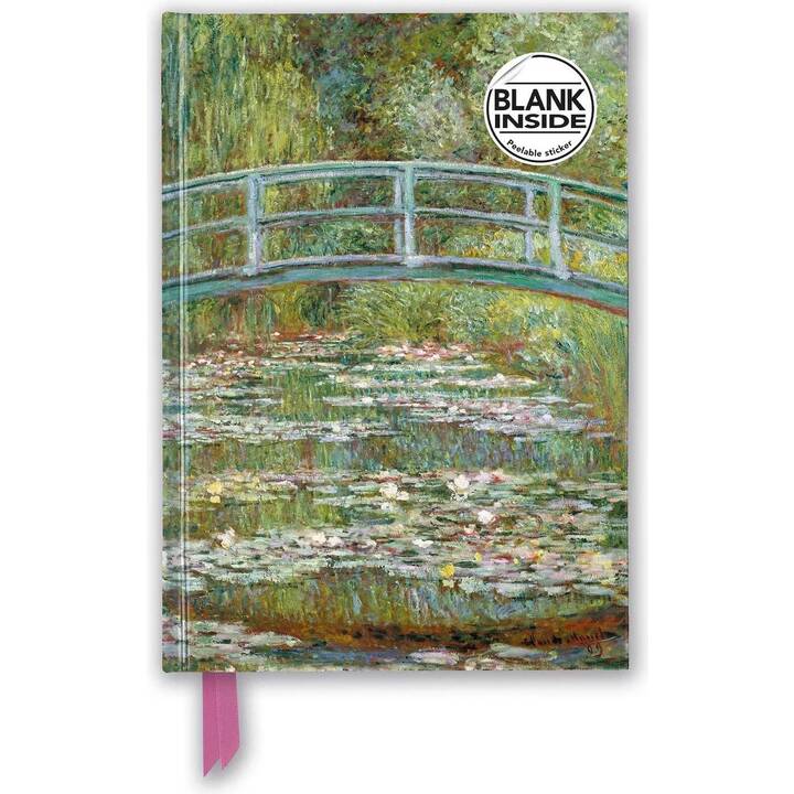FLAME TREE Carnets Bridge over a Pond of Water Lilies - Claude Monet (A5, En blanc)
