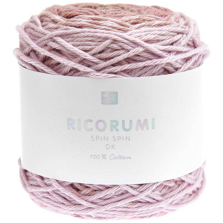 RICO DESIGN Laine Spin Spin (50 g, Brun, Brun rouge, Pourpre, Rouge)
