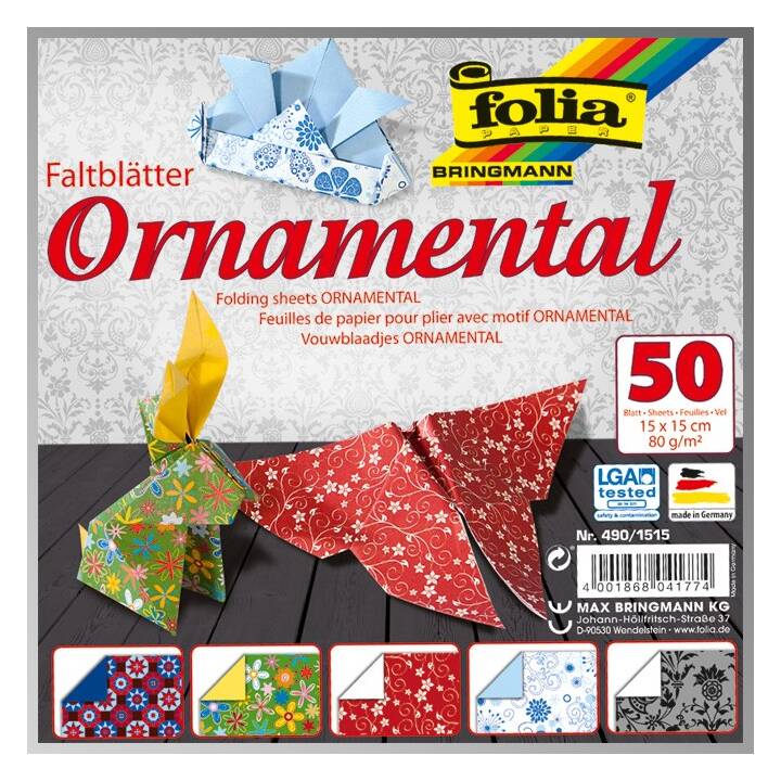 FOLIA Papier glacé Ornament (Multicolore)