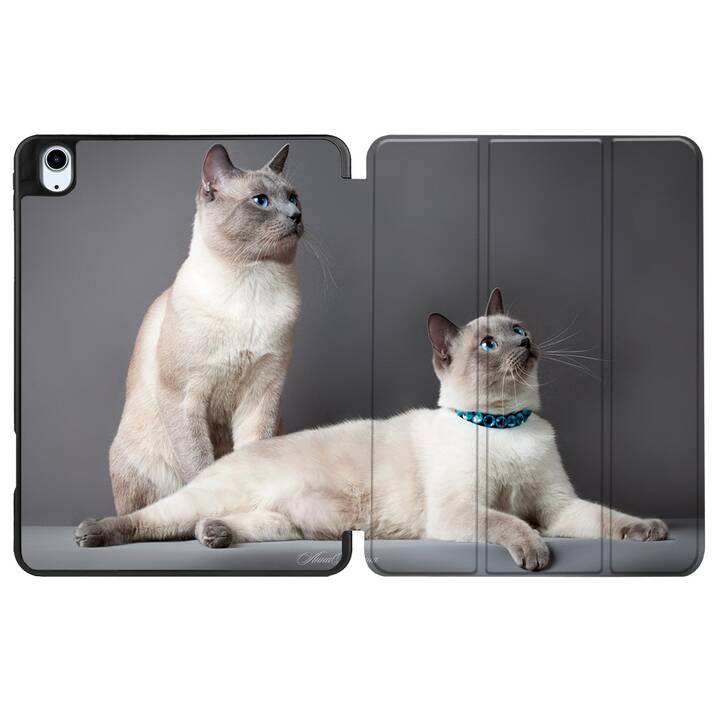 EG coque pour iPad Air 10.9" (2022) 5e génération - marron - chats