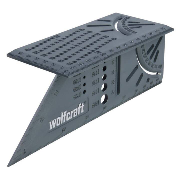 WOLFCRAFT Winkelmesser 3D (150 mm, Grau)