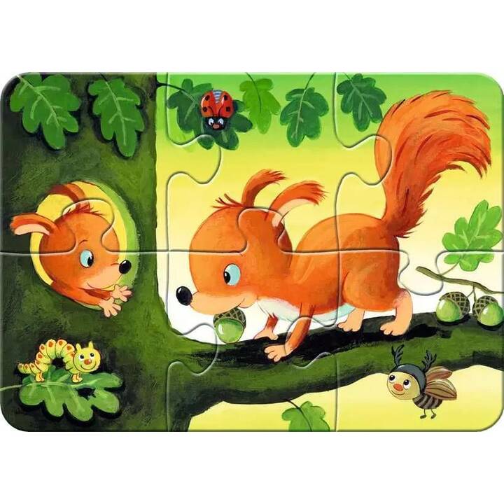 RAVENSBURGER Animaux Puzzle (4 x 4 pièce, 2 pièce, 6 pièce, 8 pièce)