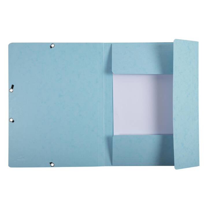 EXACOMPTA Cartellina con elastico (Blu, Blu chiaro, Turchese, A4, 3 pezzo)