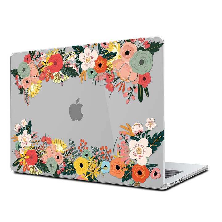 EG Hardcase (Macbook Air 15" M2 2023, Blumen, Orange)