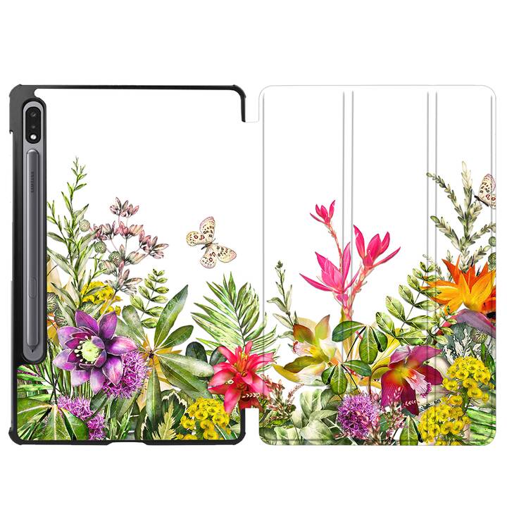 EG coque pour Samsung Galaxy Tab S8+ 12.4" (2022) - Multicolore - fleurs