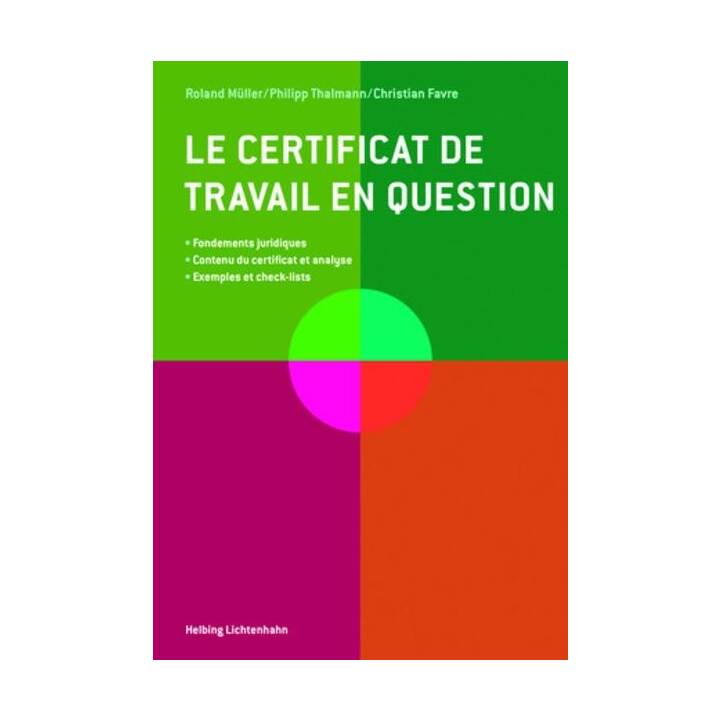 Le certificat de travail en question