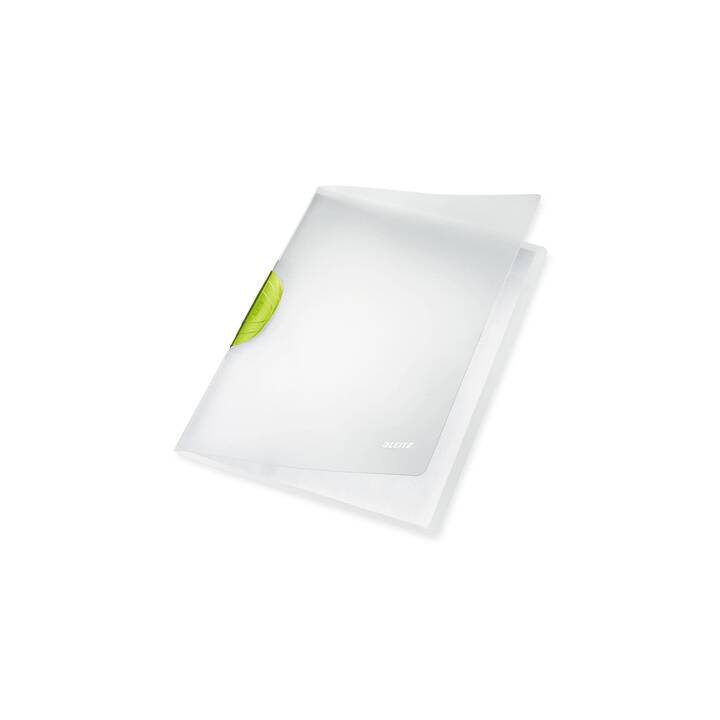 LEITZ Cartellina con clip Color Clip Magic (Transparente, Verde, A4, 1 pezzo)