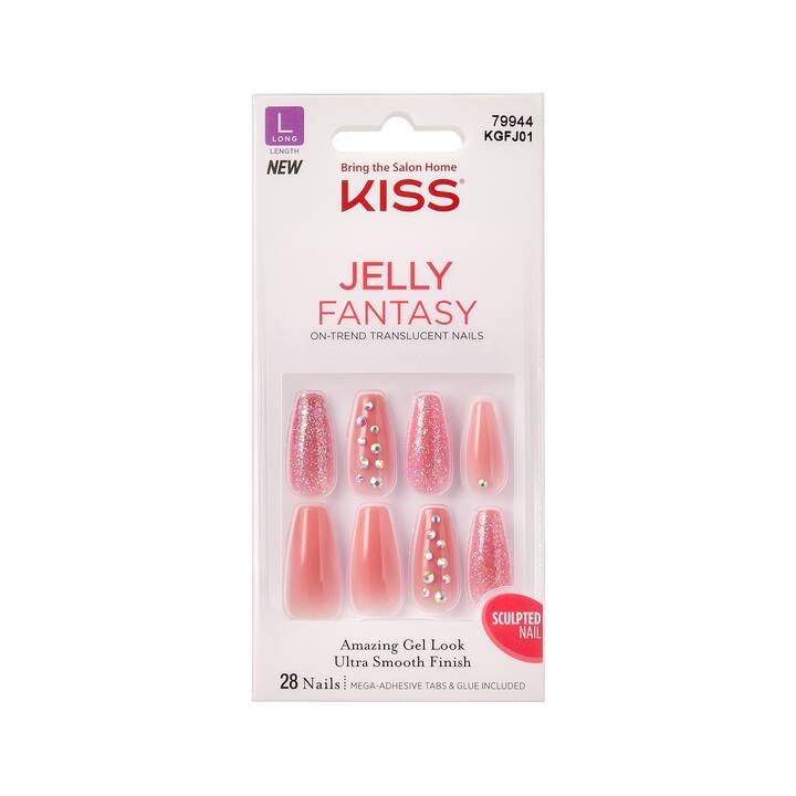 KISS Ongles artificiels Jelly Fantasy (28 pièce)