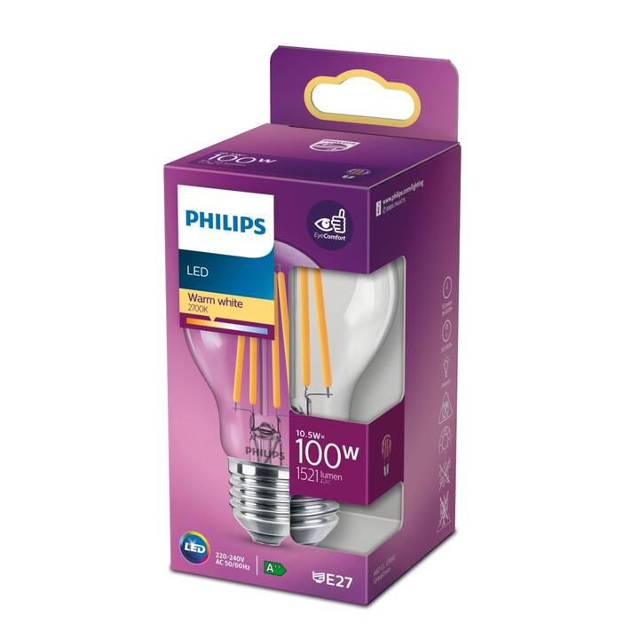 PHILIPS Lampadina LED (E27, 10.5 W)
