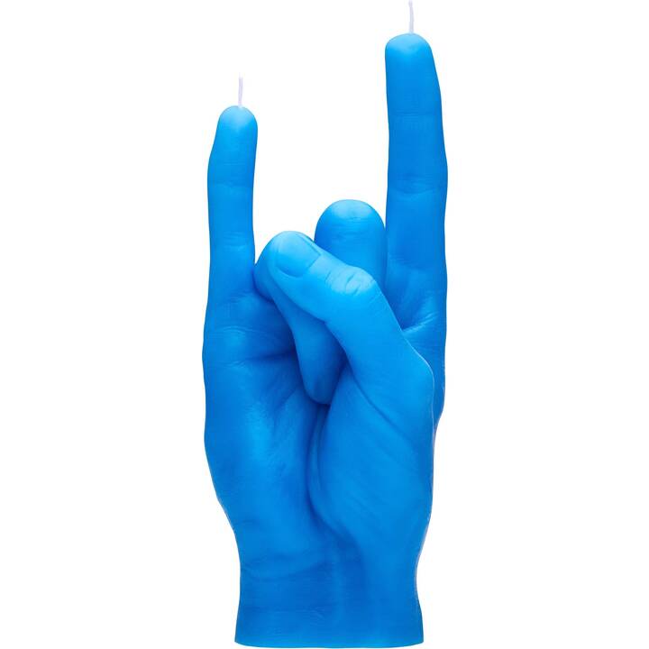 CANDLEHAND Bougie à motifs You Rock (Bleu)