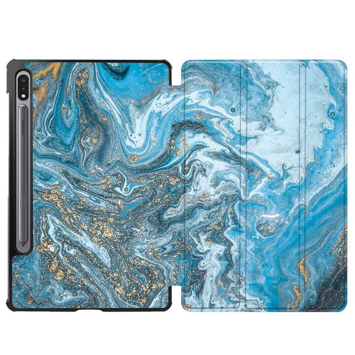 EG cover per Samsung Galaxy Tab S8 11" (2022) - blu - marmo