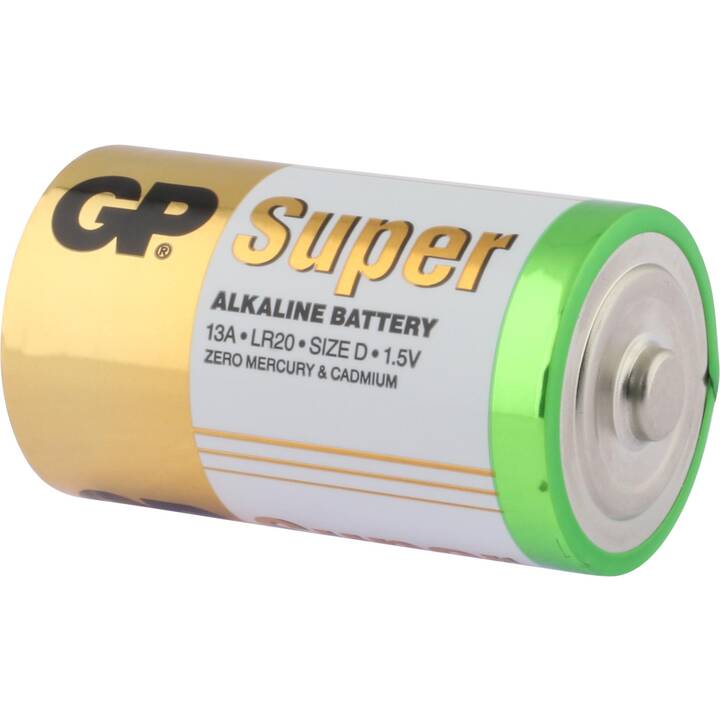 GP Super Alkaline D Batterie (D / Mono / LR20, 4 Stück
