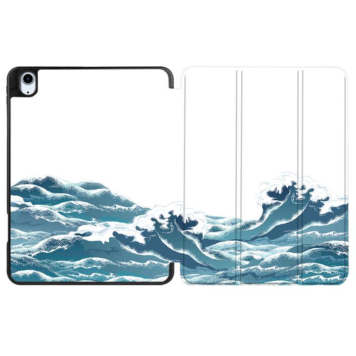 EG coque pour iPad Air 10.9" (2022) 5e génération - bleu - vague