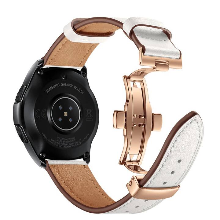 EG Armband (Samsung Galaxy Galaxy Watch Active 2 40 mm / Galaxy Watch Active 2 44 mm, Weiss, Roségold)