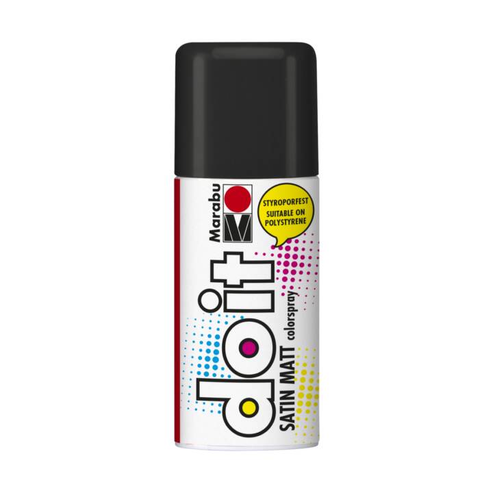 MARABU Spray de couleur Do it Satin (150 ml, Noir, Multicolore)