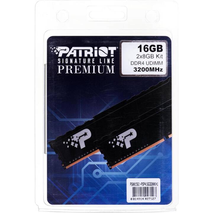 PATRIOT MEMORY Premium PSP416G3200KH1 (2 x 8 Go, DDR4 3200 MHz, DIMM 288-Pin)