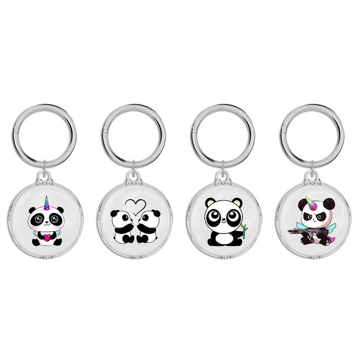 EG AirTag Etui - Panda (4er Set)