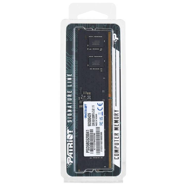 PATRIOT MEMORY Signature PSD58G520041 (1 x 8 Go, DDR5 5200 MHz, DIMM 288-Pin)