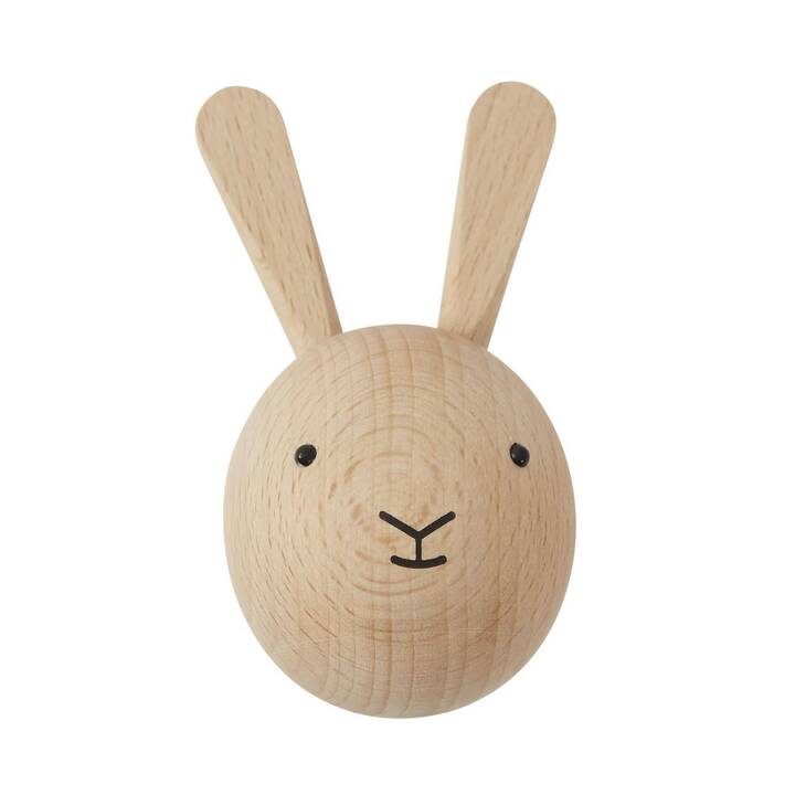 OYOY Crochet pour vêtements Mini Hook Rabbit (Brun, 1 Pièce)