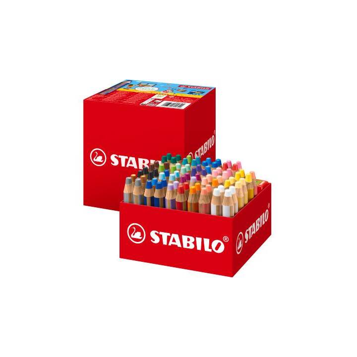 STABILO Farbstift Woody 3 in 1 XL (Mehrfarbig, 76 Stück)