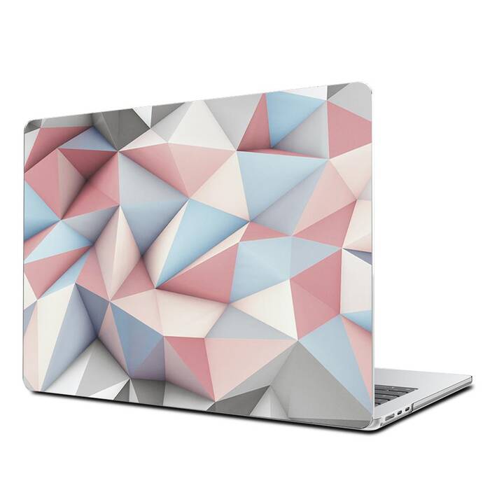 EG Coque rigide (MacBook Air 13" M3 2024, Géométrique, Rose)