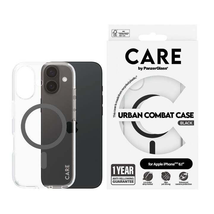 CARE Backcover MagSafe (iPhone 16, Transparent)