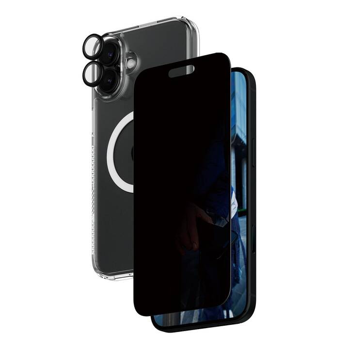 PANZERGLASS Displayschutzfolie 3-in-1 Privacy (iPhone 16 Plus, 1 Stück)