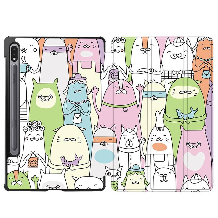 EG coque pour Samsung Galaxy Tab S8+ 12.4" (2022) - Multicolore - dessin animé