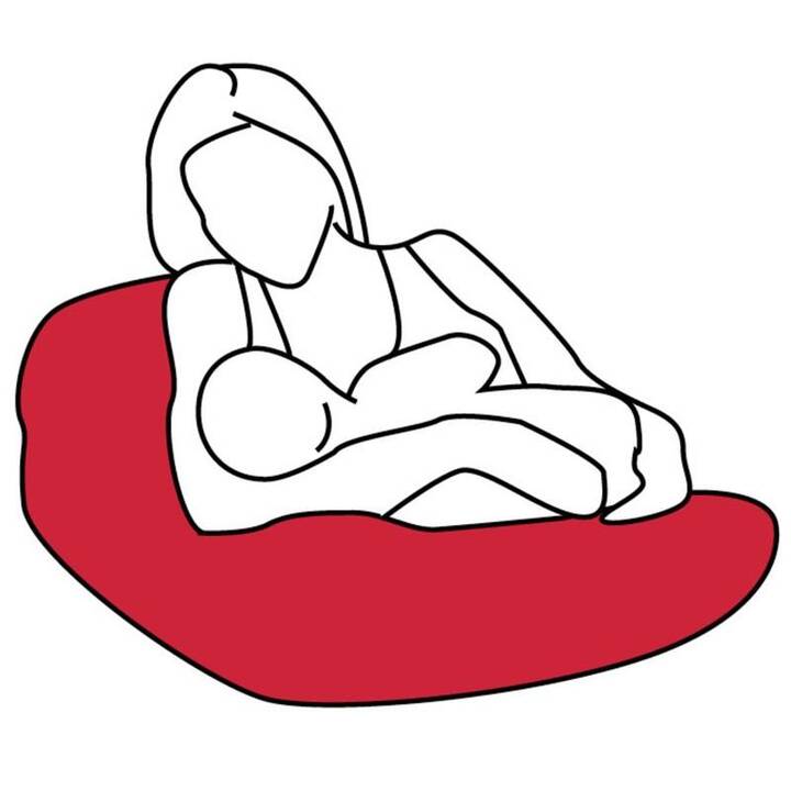 KULI-MULI Cuscini allattamento (215 cm, Marrone, Bianco)
