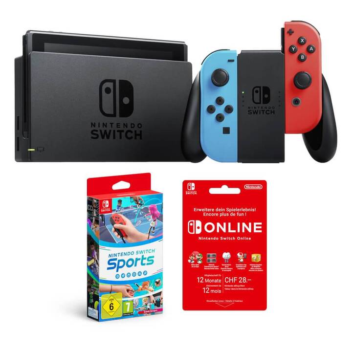 NINTENDO Switch Neon 32 GB (Switch Sports + NINTENDO Switch Online 12M, DE, IT, FR)