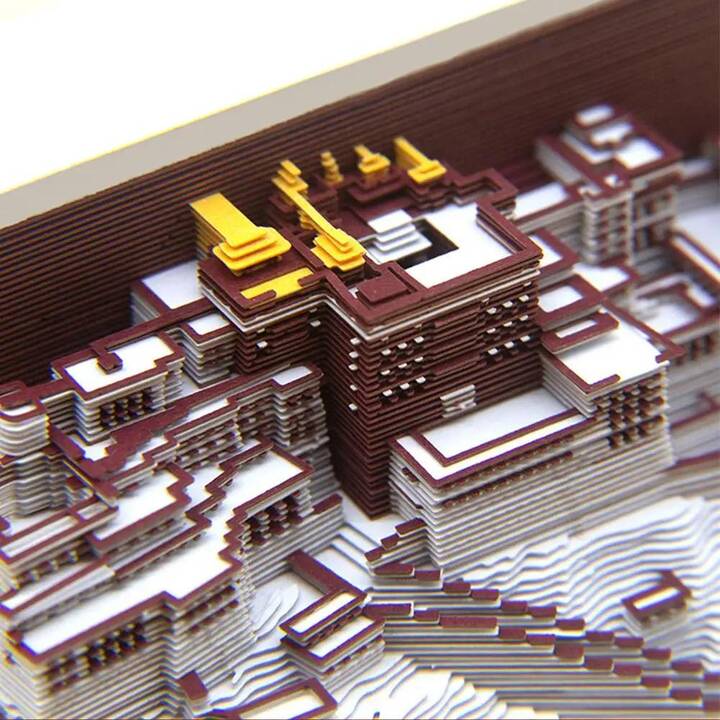 EG Blocco note 3D - rosso - città