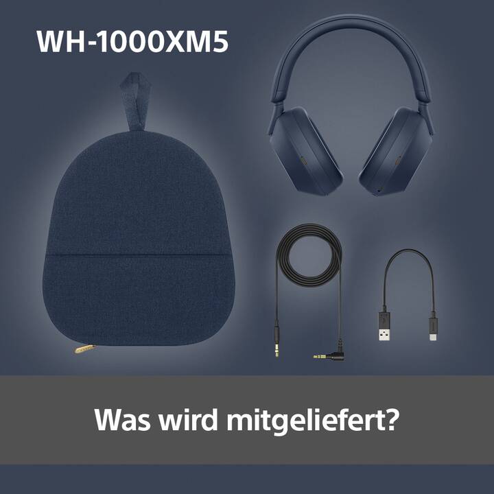 SONY WH-1000XM5 (ANC, Bluetooth 5.2, Blau)