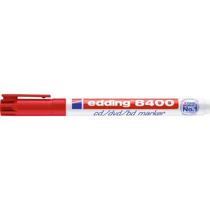 EDDING Permanent Marker 8400-2 (Rot, 1 Stück)