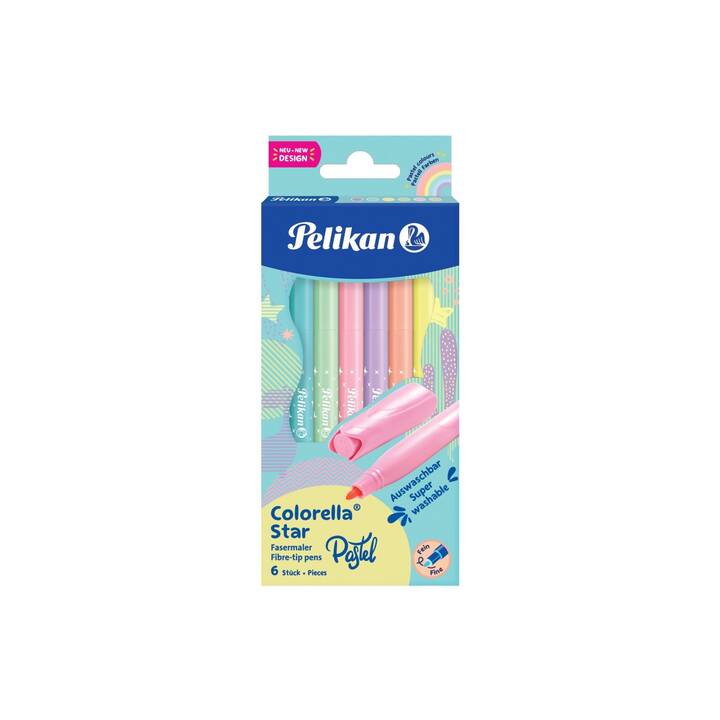 PELIKAN Crayon feutre (Multicolore, 6 pièce)