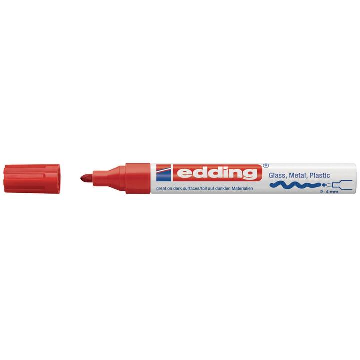 EDDING Marqueur créatif 750 (Rouge, 1 pièce)