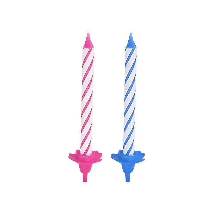 ZENKER Candela per torta Compleanno (Blu, Pink, 20 pezzo)