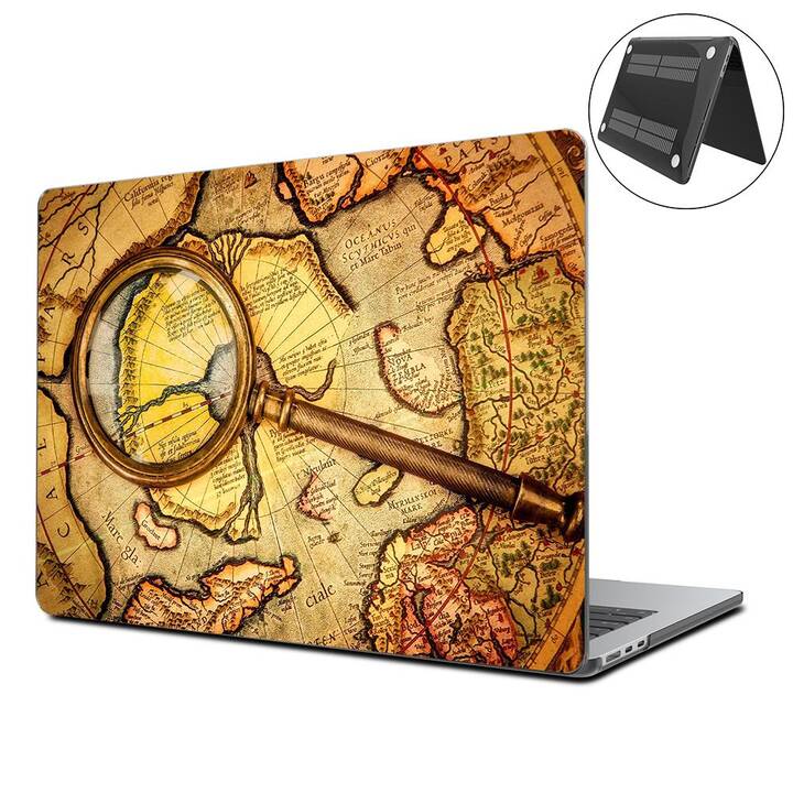 EG Hardcase (MacBook Air 13" M3 2024, Carta geografica, Marrone)