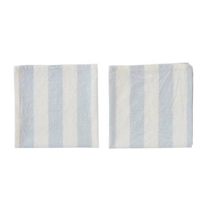 OYOY Serviettes en tissu Striped Ice Blue (450 mm x 450 mm, 2 pièce)