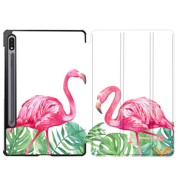 EG coque pour Samsung Galaxy Tab S8+ 12.4" (2022) - rose - flamant rose