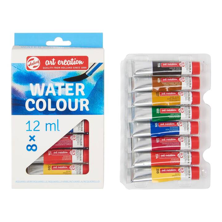 TALENS Aquarellfarbe Set (8 x 12 ml, Mehrfarbig)